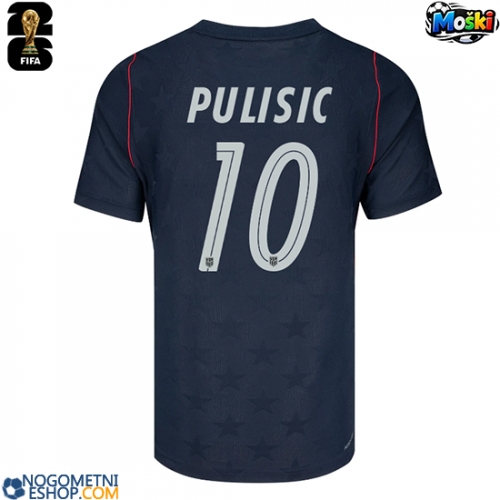 Moški Nogometni dresi Združene države Christian Pulisic #10 Gostujoči SP 2026 Kratek Rokav